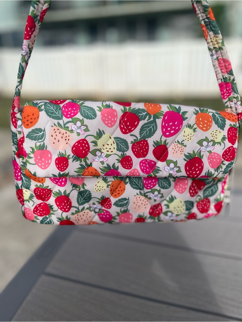 Vera Bradley Strawberry Print Shoulder Bag - Pink, Red, Orange, Green